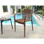 Lot de 2 Fauteuils de Jardin Tiago en Terracotta - Empilables et Confortables