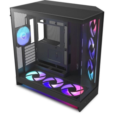 Boîtier PC NZXT H9 Flow RGB+ - Moyen-Tour avec Ventilateurs RGB