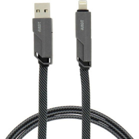 Câble Plat USB-C AUTO-T avec 4 Connecteurs - Charge et Données
