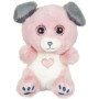 Peluche Chien Cutydoo Love - Douceur Rose et Gris - 13 cm
