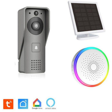 Portier Vidéo KYF M30 Wifi Rechargeable avec Panneau Solaire