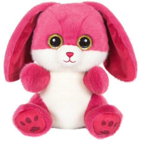 Peluche Lapin RUBY Cutydoos Rose Framboise - 23 cm