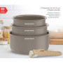 Set de 3 casseroles en céramique - Compatibles tous feux - ARTHUR MARTIN