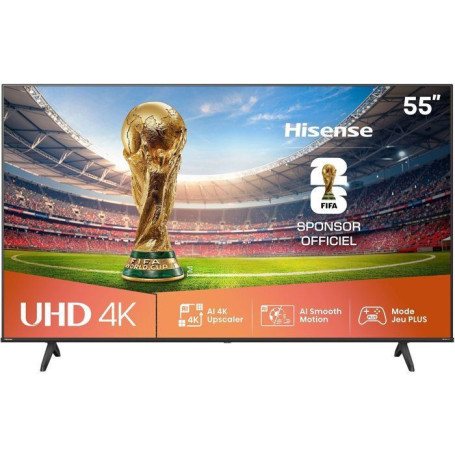 Téléviseur LED Hisense 55A6Q - 55 pouces 4K UHD HDR10+ Connecté