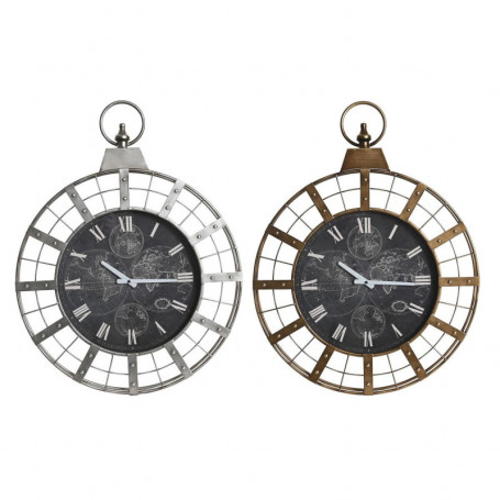 Horloge Murale DKD Home Decor Verre Argenté Noir Doré Fer (60 x 6,5 x 78 cm) 199,99 €