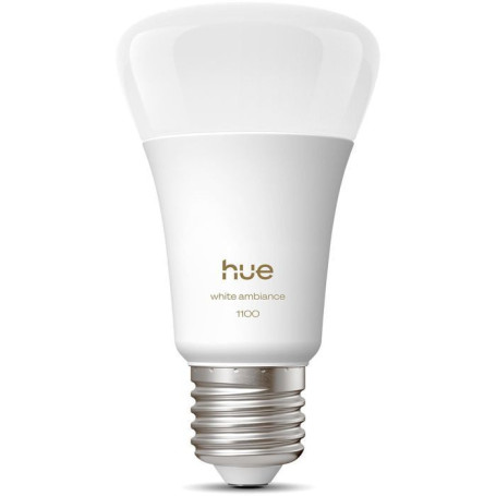 Ampoule LED Connectée Philips Hue E27 - Lumière Blanche Chaude 8,1W