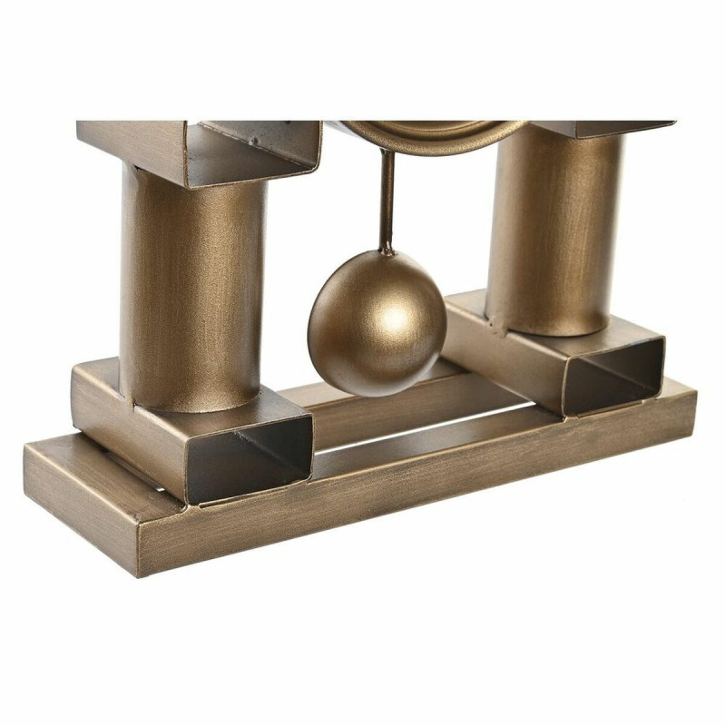 Image secondaire de Horloge de table DKD Home Decor 25 x 8 x 31 cm Verre Noir Doré Fer Traditionnel