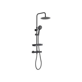 Colonne de douche moderne avec mitigeur thermostatique - Noir