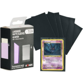 Pochettes de Protection Konix Matte pour Cartes - 100 Unités - Rose Lavande