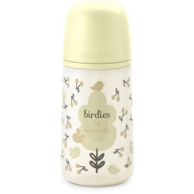 Biberon Suavinex Birdies 270 ml avec Tétine SX Pro M - Beige