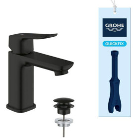 Mitigeur de lavabo GROHE DICE Noir mat - Taille S avec clic-clac