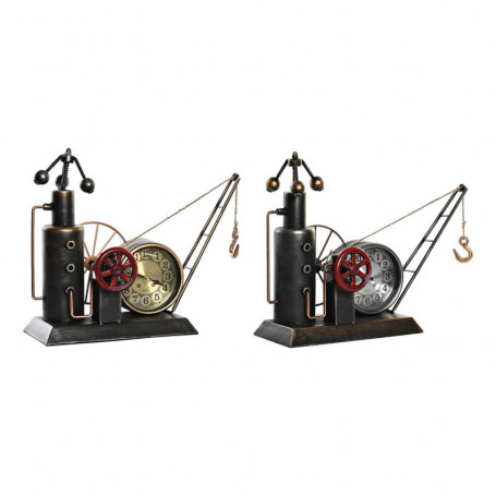 Horloge de table DKD Home Decor Argenté Doré Fer Grue (40,5 x 15 x 32,5 cm) (2 U 119,99 €