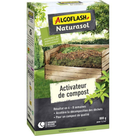 Activateur de Compost ALGOFLASH NATURASOL - 800 g pour un Jardin Épanoui