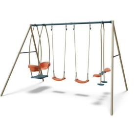 Portique LUNA 4 Agrès - Balançoire Métal pour Enfants