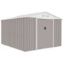 Abri de jardin en métal URANUS 8,84 m² avec portes coulissantes - Taupe