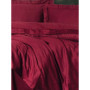 Parure de lit satin rouge bordeaux - Housse de couette 140x200cm et taies 60x60cm