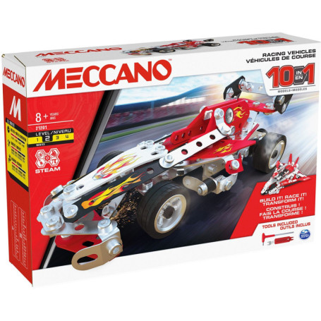 Coffret de Construction Voitures de Course 10 en 1 - BANDAI Meccano