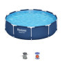 Kit Piscine Hors Sol Tubulaire BESTWAY Steel Pro 305 cm avec Filtration