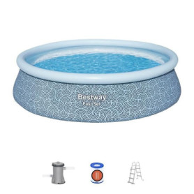 Piscine Gonflable Ronde Fast Set™ BESTWAY - 457 x 107 cm avec Échelle et Filtration