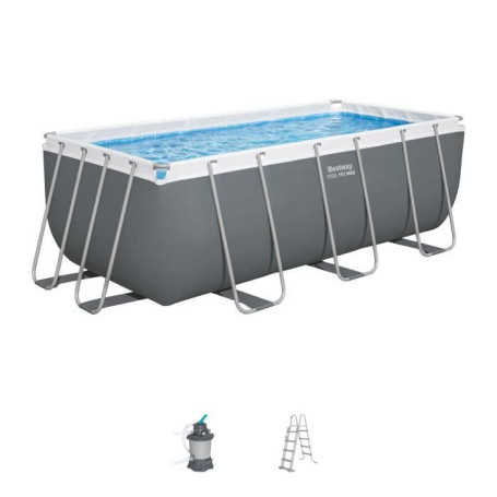 Kit Piscine Hors Sol Steel Pro Max™ BESTWAY 412x201 cm avec Filtre et Échelle