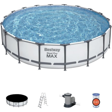 Kit Piscine Hors Sol Tubulaire BESTWAY Steel Pro Max 549 cm