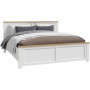 Lit King Size BOHOL 180 x 200 cm en Chêne et Blanc