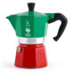 Cafetière Italienne BIALETTI Moka Express Italia 6 Tasses - Vert/Rouge