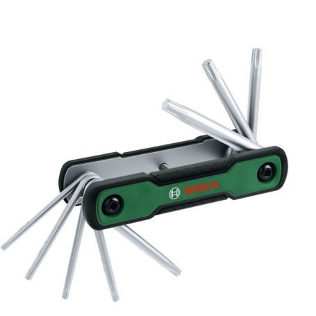 Jeu de clés Torx pliables 8 en 1 Bosch pour bricolage