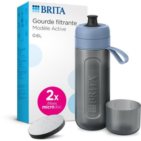 Gourde Filtrante BRITA Active - Vert Pastel avec 2 Microdiscs