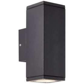 Applique Murale Extérieure HALLY en Métal et Verre Anthracite - GU10 LED