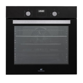 Four Encastrable Multifonction Noir et Inox - 80L avec Chaleur Pulsée