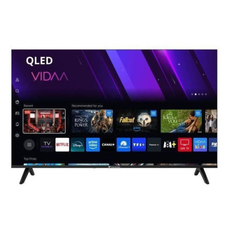 Téléviseur QLED 50" CONTINENTAL EDISON - Noir avec 3xHDMI et 2xUSB