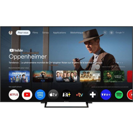 Téléviseur QLED UHD 4K 75 pouces avec Smart Google