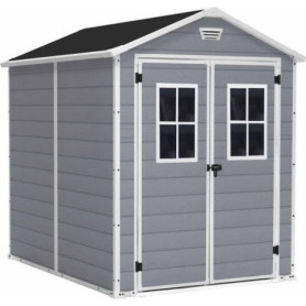 Abri de jardin KETER 4,4 m² en résine Premium 86 Gris avec plancher