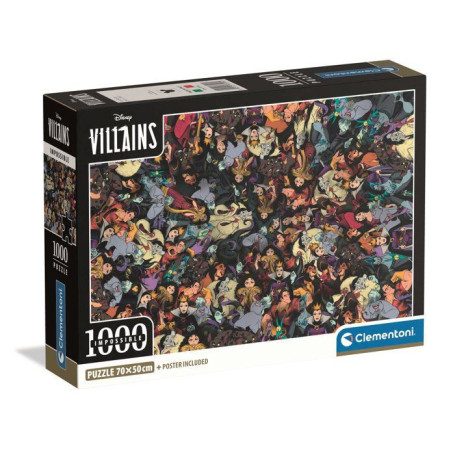 Puzzle Compact 1000 pièces Disney Villains par Clementoni