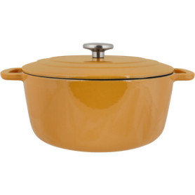 Cocotte en Fonte Émaillée Ambre 28 cm - COSY & TRENDY