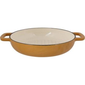 Poêle à Grill en Fonte Émaillée - 28 cm - Ambre - COSY & TRENDY