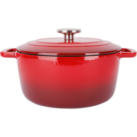 Cocotte en Fonte Émaillée Rouge 24 cm - COSY & TRENDY