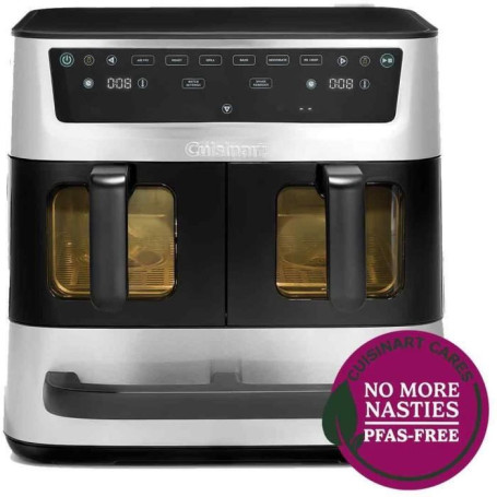Friteuse sans huile CUISINART Airfryer 13,6L - Double cuves et tiroir - Noir/Inox
