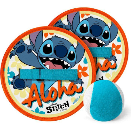Jeu de lance-attrape balle Stitch - 2 raquettes Disney