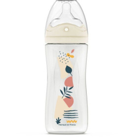 Biberon anti-colique DODIE 330 ml avec tétine biomimétique - Rose