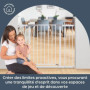 Barrière de Sécurité Bébé Dreambaby Ava - Montage sur Pression, Ajustable 75-108 cm
