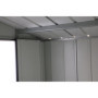 Abri de jardin en métal 4,77 m² avec kit d'ancrage - Gris anthracite