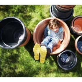 Pot de Fleurs Cylindrique Green Basics - Ø 64 cm - Noir 100% Recyclé
