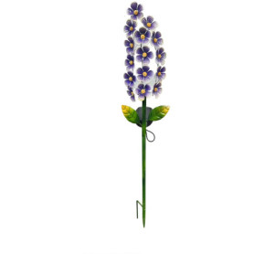 Lampe Solaire Décorative Violette en Métal - 65 cm avec 15 Micro LED