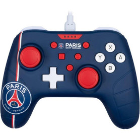 Manette de jeu Konix pour Nintendo Switch et PC - Filaire avec Vibration - Bleu, Blanc et Rouge