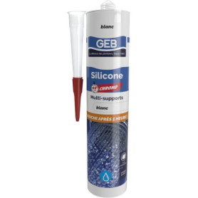 Silicone Sanitaire Multi-Supports Blanc 280 ml - Séchage Ultra-Rapide