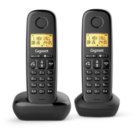 Téléphone Fixe GIGASET Basic 100 Duo avec Mains Libres et Écran Rétroéclairé
