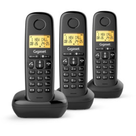 Téléphone Fixe GIGASET Basic 100 Trio avec Mains Libres et Écran Rétroéclairé