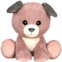Chien en Peluche Puppy Eyes Rose et Gris - 22 cm